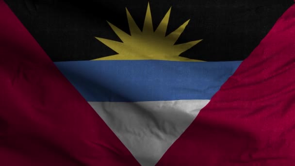 Antigua Barbuda Flag Loop Background — стокове відео