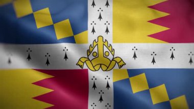 Birmingham UK Bayrak Döngüsü Arkaplan 4K