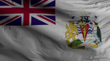 İngiliz Antarktika Bölgesi Bayrak Döngüsü Arkaplan 4K