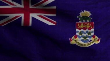 Cayman Adaları Bayrak Döngüsü Arkaplan 4K