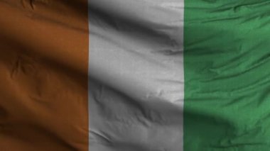 Cote dlvoire Bayrak Döngüsü Arkaplan 4K 