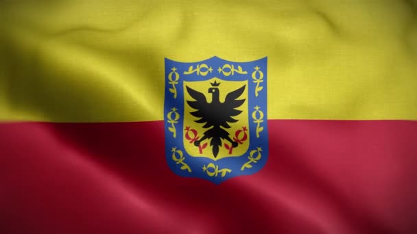 Bogota Colombia Flag Loop Achtergrond — Stockvideo