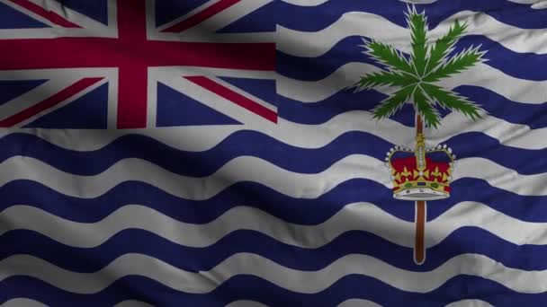 Territoire Britannique Océan Indien Fond Boucle Drapeau — Video