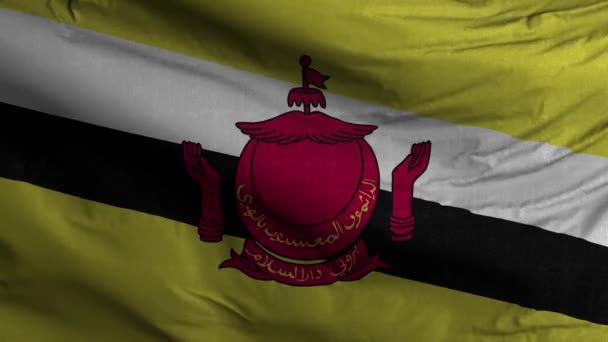 Brunei Flagge Schleife Hintergrund — Stockvideo