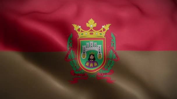 Burgos Spanien Flagg Loop Bakgrund — Stockvideo