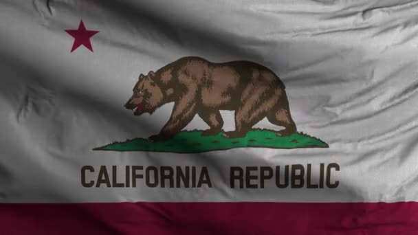 Estado Califórnia Bandeira Loop Fundo — Vídeo de Stock