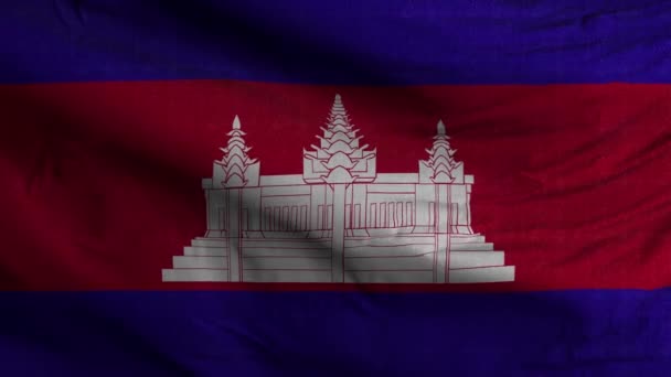 Камбоджійський Прапор Loop Background — стокове відео