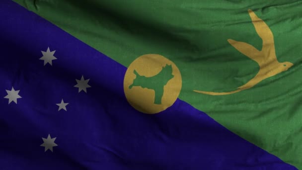 Christmas Island Flagge Schleife Hintergrund — Stockvideo