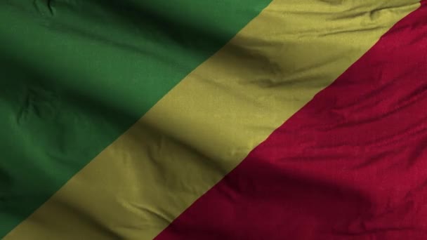 Congo República Bandeira Loop Fundo — Vídeo de Stock