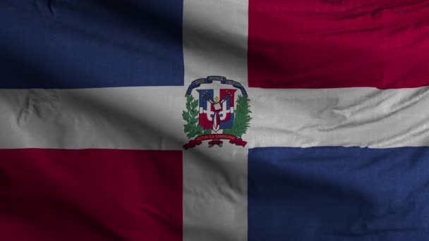 Fondo Bucle Bandera República Dominicana — Vídeos de Stock