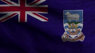 Falkland Adaları Bayrak Döngüsü Arkaplan 4K 