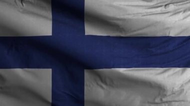 Finlandiya Bayrak Döngüsü Arkaplan 4K