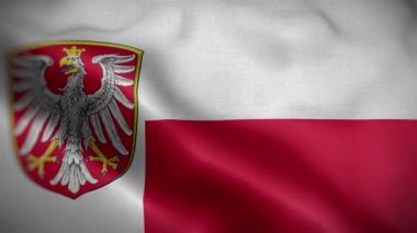 Frankfurt Ben Ana Almanya Bayrak Döngüsü 4K