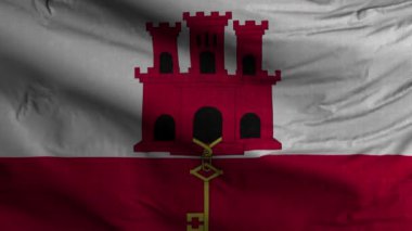 Cebelitarık Bayrak Döngüsü Arkaplan 4K