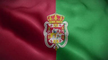 Granada İspanya Bayrak Döngüsü Arkaplan 4K