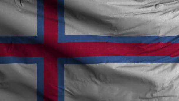 Färöarna Flagga Loop Bakgrund — Stockvideo