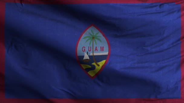 Guam Flagga Loop Bakgrund — Stockvideo