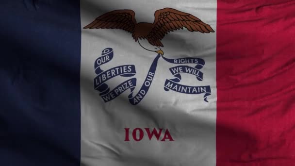 Iowa State Flag Pętla Tła — Wideo stockowe