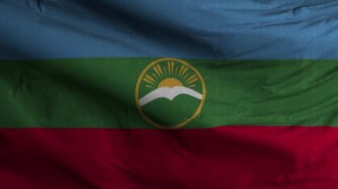 Karachay Çerkesya Bayrak Döngüsü Arkaplan 4K
