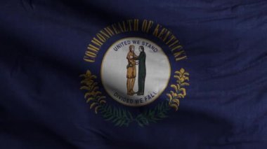 Kentucky Eyaleti Bayrak Döngüsü Arkaplan 4K