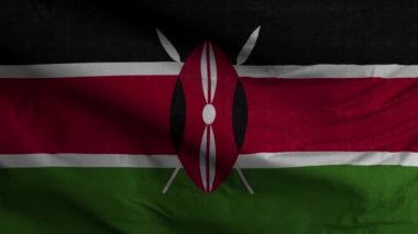 Kenya Bayrak Döngüsü Arkaplan 4K