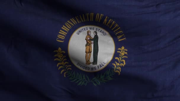 Kentucky State Flag Schleife Hintergrund — Stockvideo
