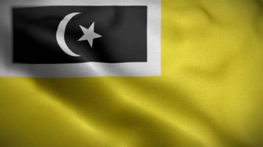 Kuala Terengganu Malezya Bayrak Döngüsü Arkaplan 4K