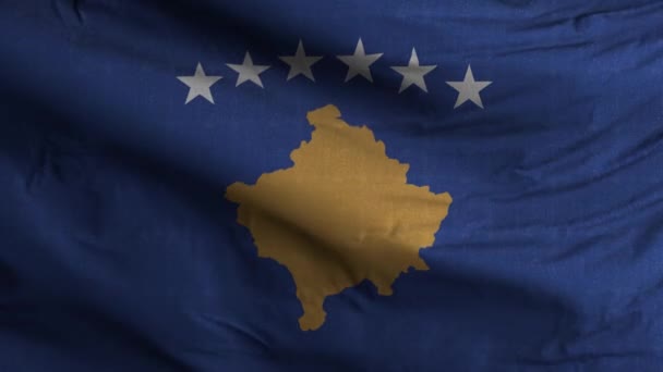 Kosovo Flagg Loop Bakgrund — Stockvideo