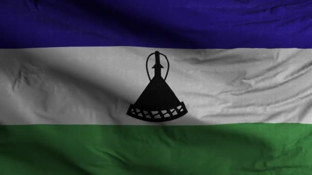 Lesoto Bandeira Loop Fundo — Vídeo de Stock