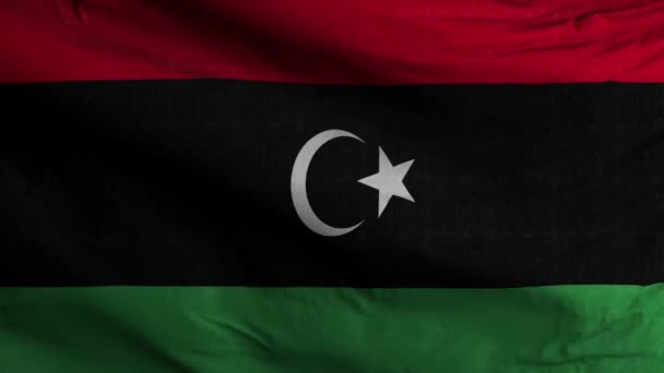 Ливия Флаг Петля Фон — стоковое видео