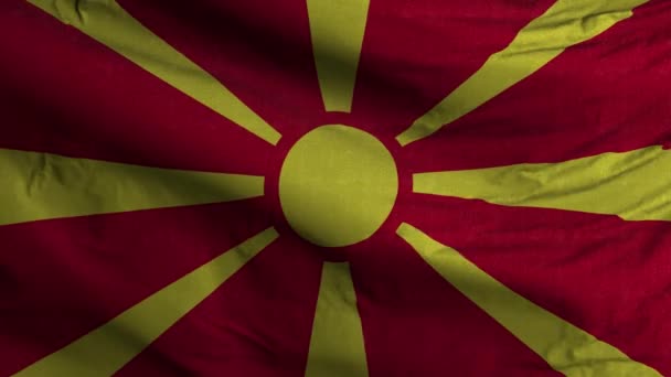 Fondo Bucle Bandera Macedonia — Vídeos de Stock