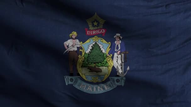 Pozadí Maine State Flag Loop — Stock video