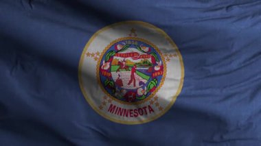 Minnesota Eyaleti Bayrak Döngüsü Arkaplan 4K