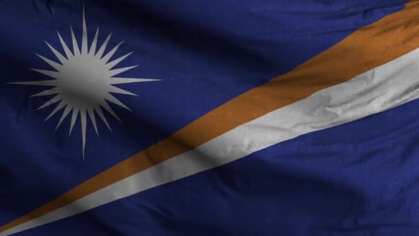 马绍尔群岛国旗环背景图4K — 图库视频影像
