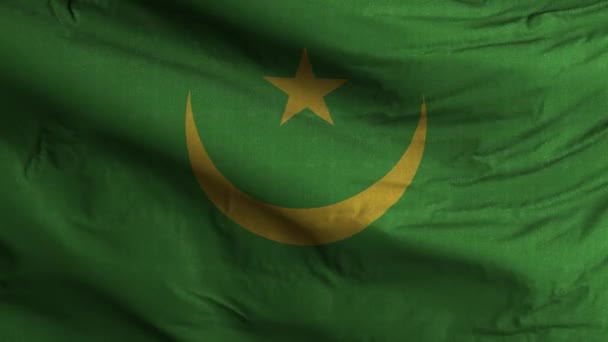 Mauritania Bandiera Loop Sfondo — Video Stock