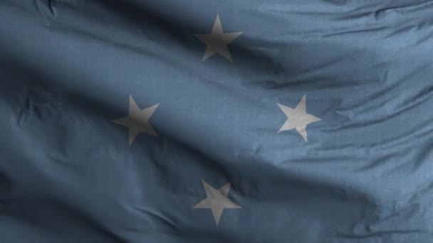 Micronésie États Fédérés Fond Boucle Drapeau — Video