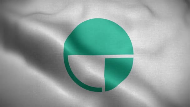 Ciudad Nagano Japón Bandera Loop Fondo — Vídeo de stock