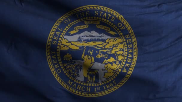 Fundo Laço Bandeira Estado Nebraska — Vídeo de Stock