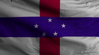 Hollanda Antilleri Bayrak Döngüsü Arkaplan 4K