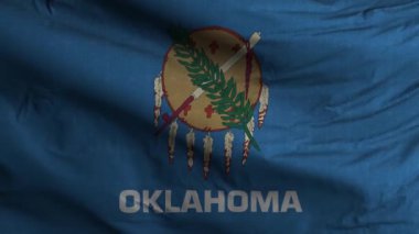 Oklahoma Eyaleti Bayrak Döngüsü Arkaplan 4K