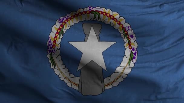 Northern Mariana Islands Flag Loop Background — стокове відео