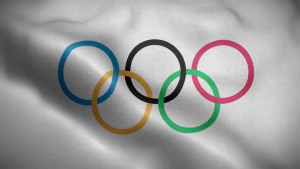 Φόντο Βρόχου Ολυμπιακής Σημαίας — Αρχείο Βίντεο