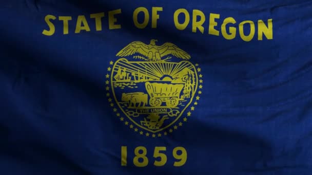 Oregon State Flag Loop Fundo — Vídeo de Stock