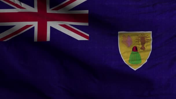 Turks Caicos Islands Flag Loop Background — Videoclip de stoc
