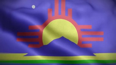 Roswell New Mexico Bayrak Döngüsü Arkaplan 4K