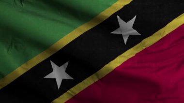 Saint Kitts ve Nevis Bayrak Döngüsü Arkaplan 4K