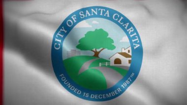 Santa Clarita California ABD Bayrak Döngüsü 4K