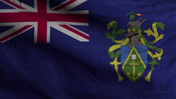 Pitcairn Islas Bandera Loop Fondo — Vídeo de stock
