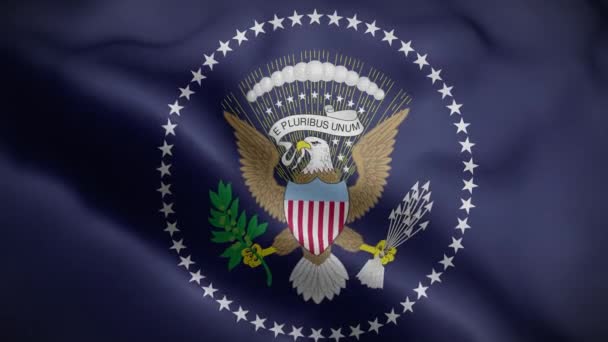 Prezydent Stanów Zjednoczonych Flaga Pętli Tle — Wideo stockowe