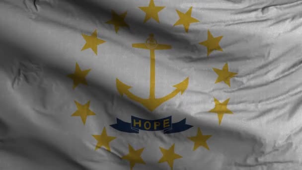 Rhode Island State Flag Loop Fundo — Vídeo de Stock